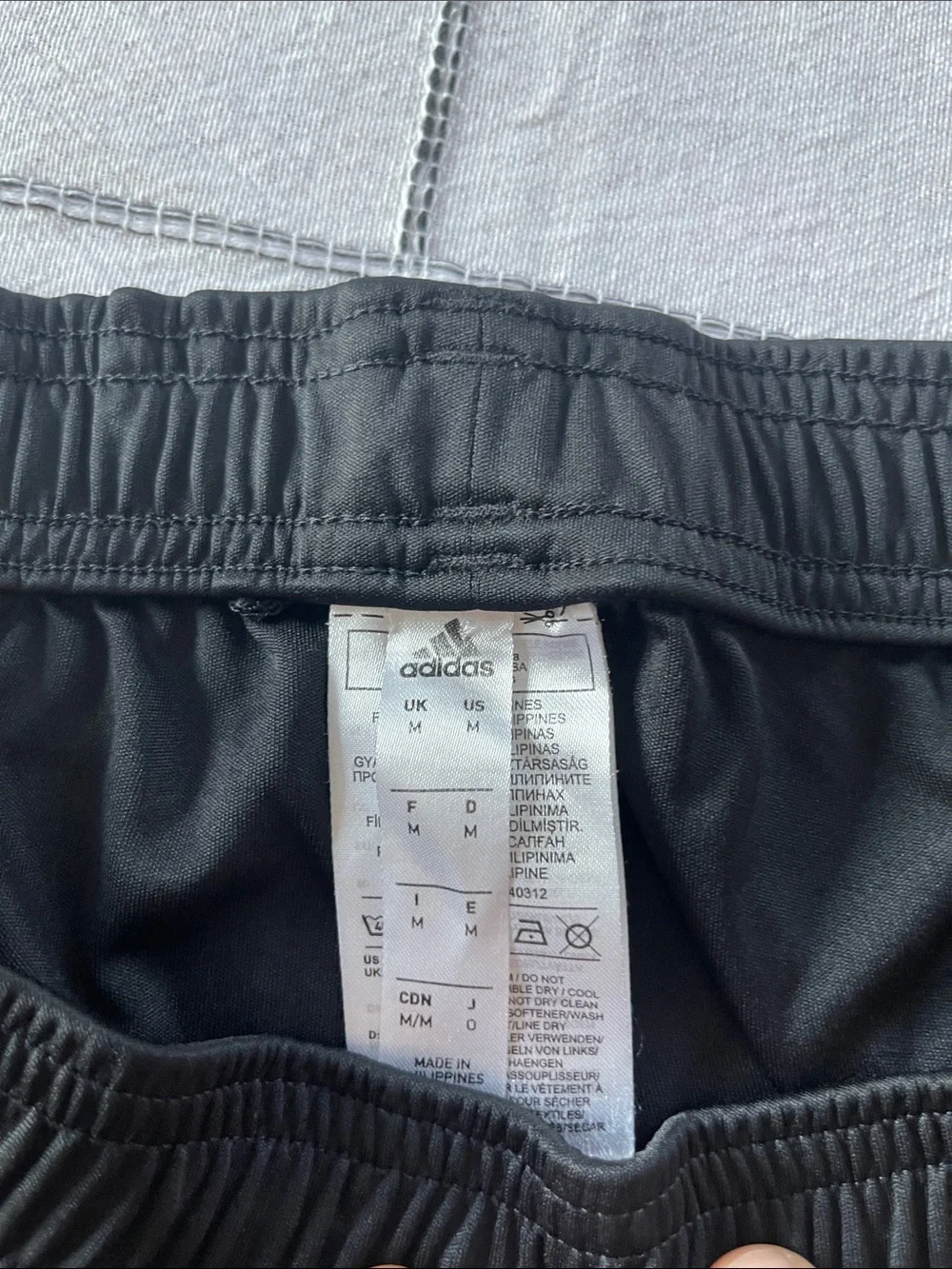 adidas Black Athletic Shorts with White 3-Stripes